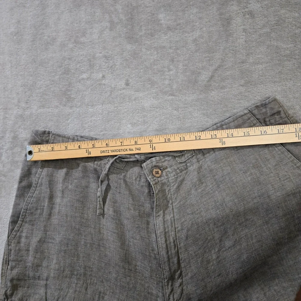 Caribbean Linen Cargo Pants Men 38x29 Relaxed Coastal Beachy Resort Quiet Luxury